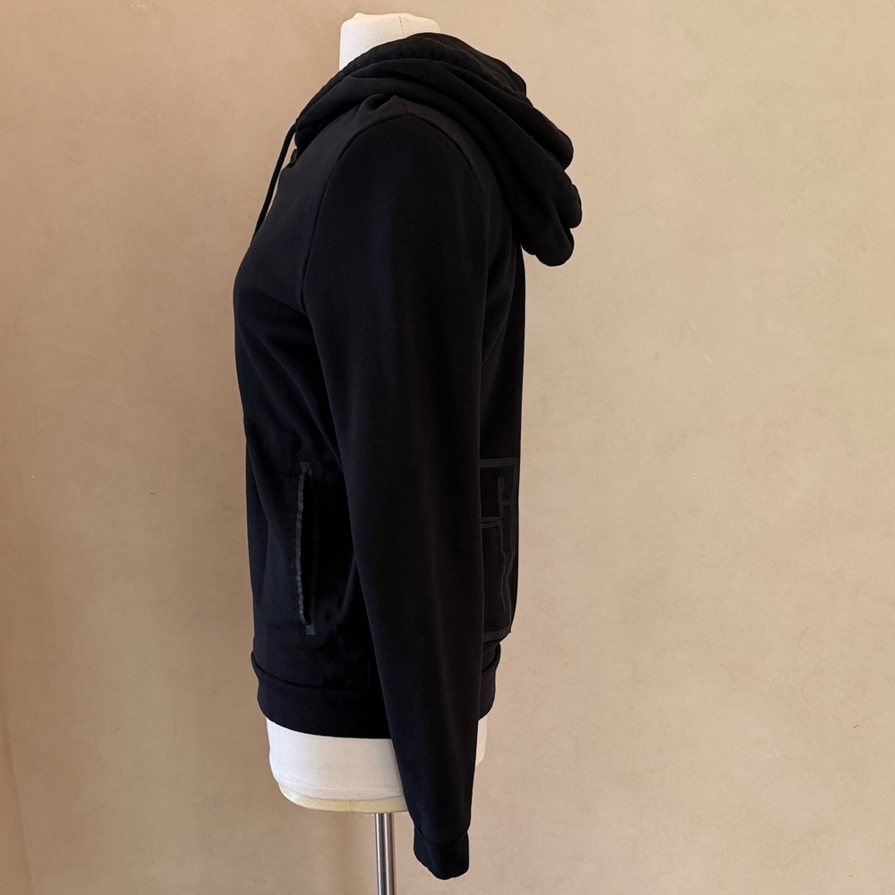 Balenciaga Black Hooded Zip-Up Sweatshirt - Picture 5 of 12